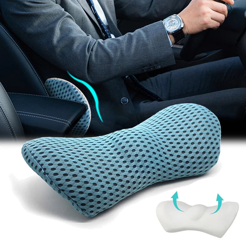 Breathable Memory Cotton Physiotherapy Lumbar Pillow Waist for Car Seat Back Pain Support Cushion Bed Sofa Office Sleep Pillows