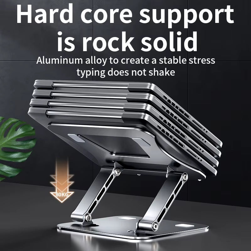 Soporte Ajustable Para Teléfono Y Tableta, De Aleación De Aluminio, Para Laptop Y Tableta De Hasta 17", Soporte Plegable Portátil Con Refrigeración