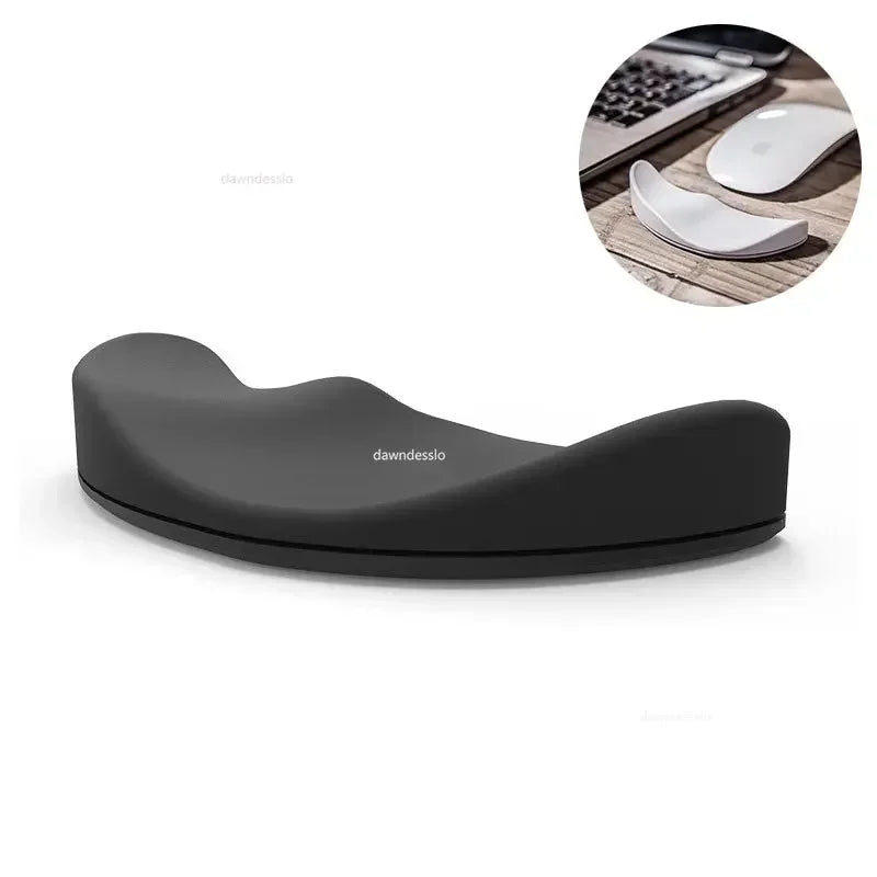 Ergonomic Mouse Pad Wrist Pad Silicon Gel Non-Slip Streamline Wrist Rest Support Mat Computer Mousepad for Office Gaming PC