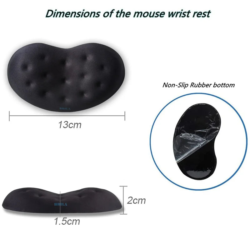 Ergonomic Memory Foam Mouse & Keyboard Wrist Rest Support Cushion Pad for Office Work and PC Gaming, Fatigue Pain Relief