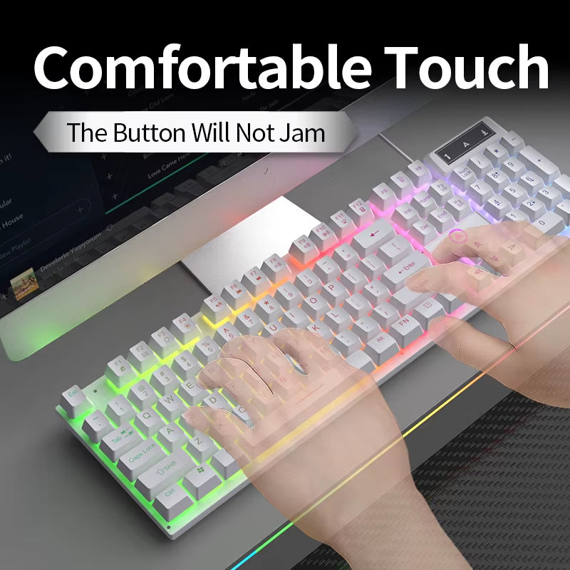 YINDIAO K500 Teclado Con Cable Para Juegos, Portátiles, Escritorios, PC, Accesorios De Oficina, Teclados De Jugador De Perfil Bajo Con Teclado Numérico