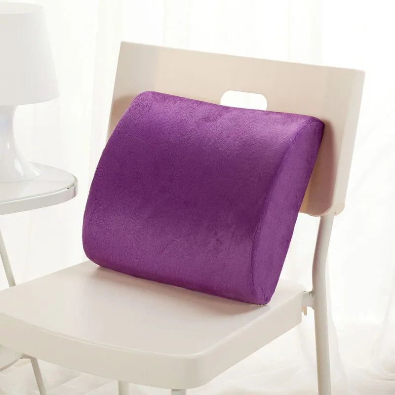 Cojín De Asiento De Espuma Viscoelástica De Fibra De Bambú 2 En 1, Cojín Trasero, Juego De Soporte De Cintura De Rebote Lento Para El Hogar, Oficina, Almohadilla Para Silla De Cuidado De La Salud