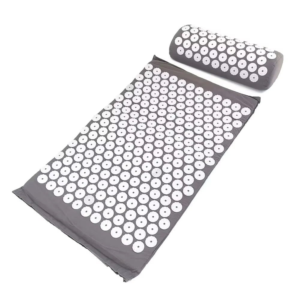 Cojín Masajeador, Estera De Masaje Para Yoga, Acupresión, Alivia El Dolor, Estrés, Espalda, Dolor Corporal, Estera Con Puntas, Estera De Acupuntura Y Juego De Almohadas