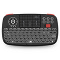 Rii I4 Mini Bluetooth & Wireless 2.4 Ghz Teclado Inalámbrico Retroiluminado, QWERTY Español, Para Ios, Android,Windowstv Box Smart TV