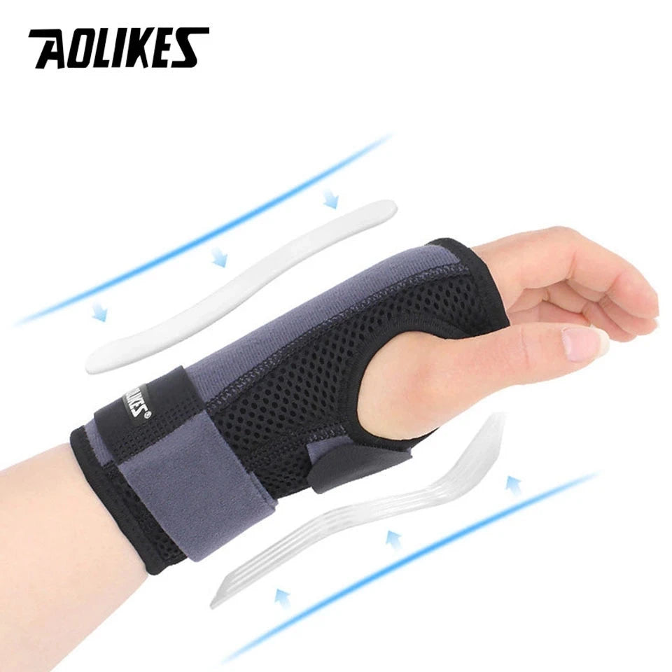 AOLIKES, Férula Estabilizadora Ajustable Para Muñeca, Túnel Carpiano, Envoltura De Soporte De Compresión De Mano Para Lesiones De Muñeca, Alivio Del Dolor