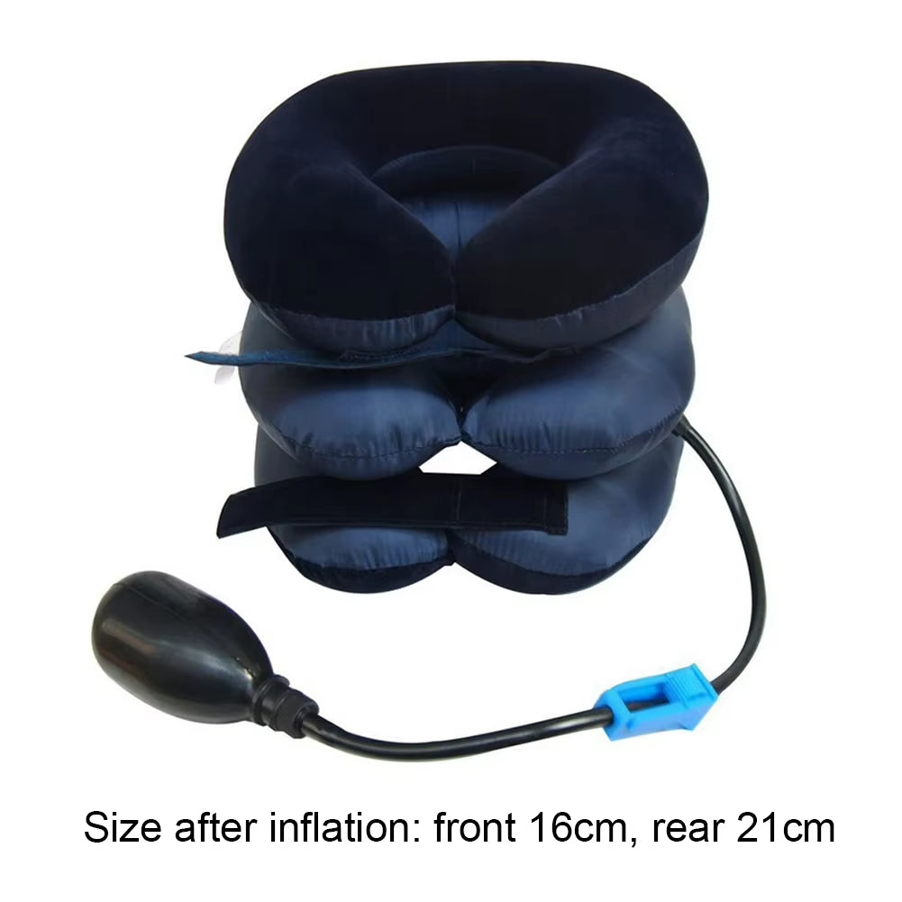 Dispositivo De Tracción Cervical Inflable – Soporte Para El Cuello Para Uso En El Hogar Y La Oficina