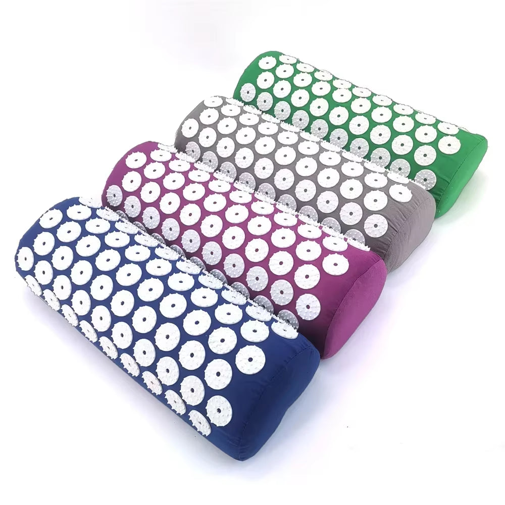 Cojín Masajeador, Estera De Masaje Para Yoga, Acupresión, Alivia El Dolor, Estrés, Espalda, Dolor Corporal, Estera Con Puntas, Estera De Acupuntura Y Juego De Almohadas