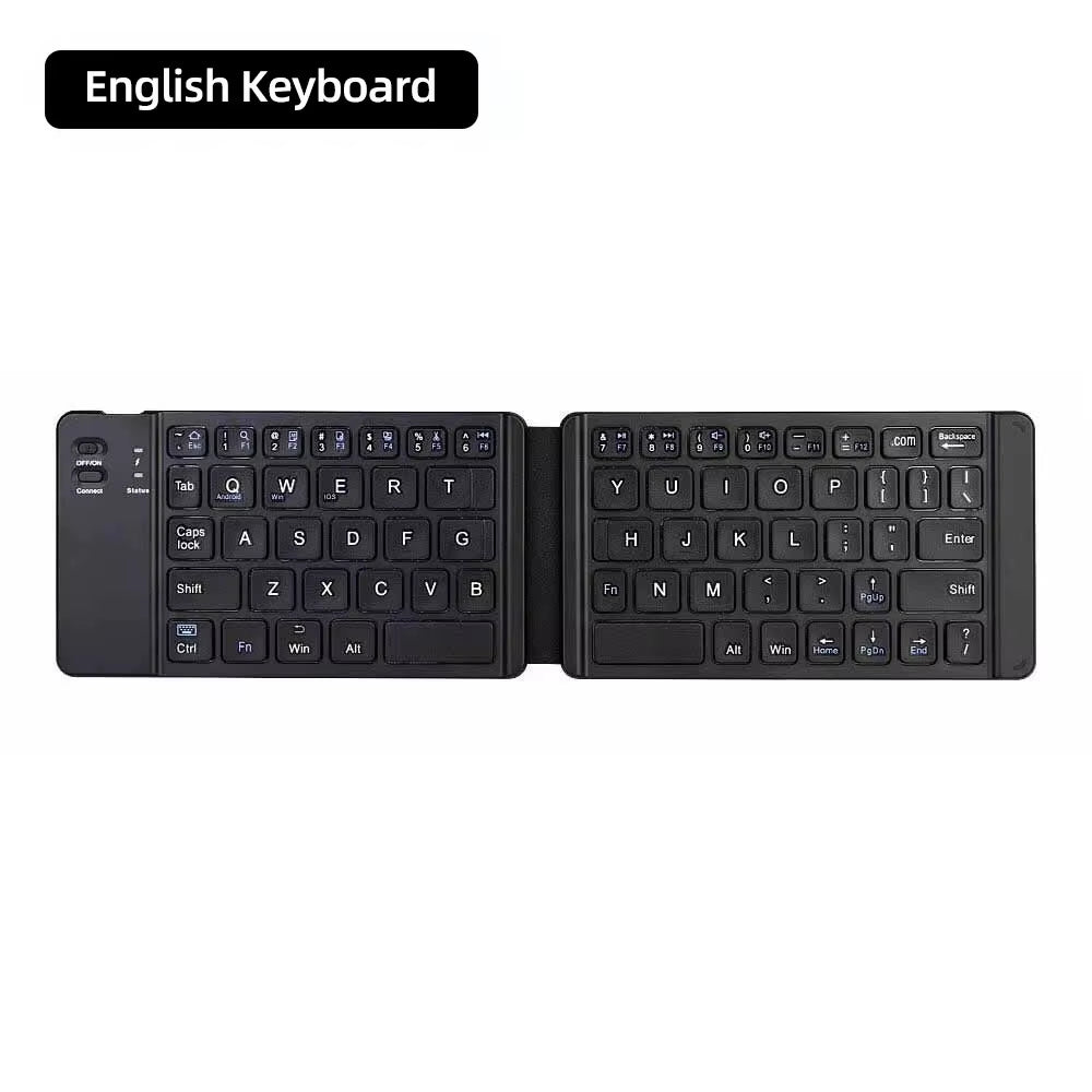 Teclado Plegable Bluetooth Con Panel Táctil Para IOS Android Windows Office Mini Teclado Inalámbrico Almacenamiento Tres Sistemas Universal