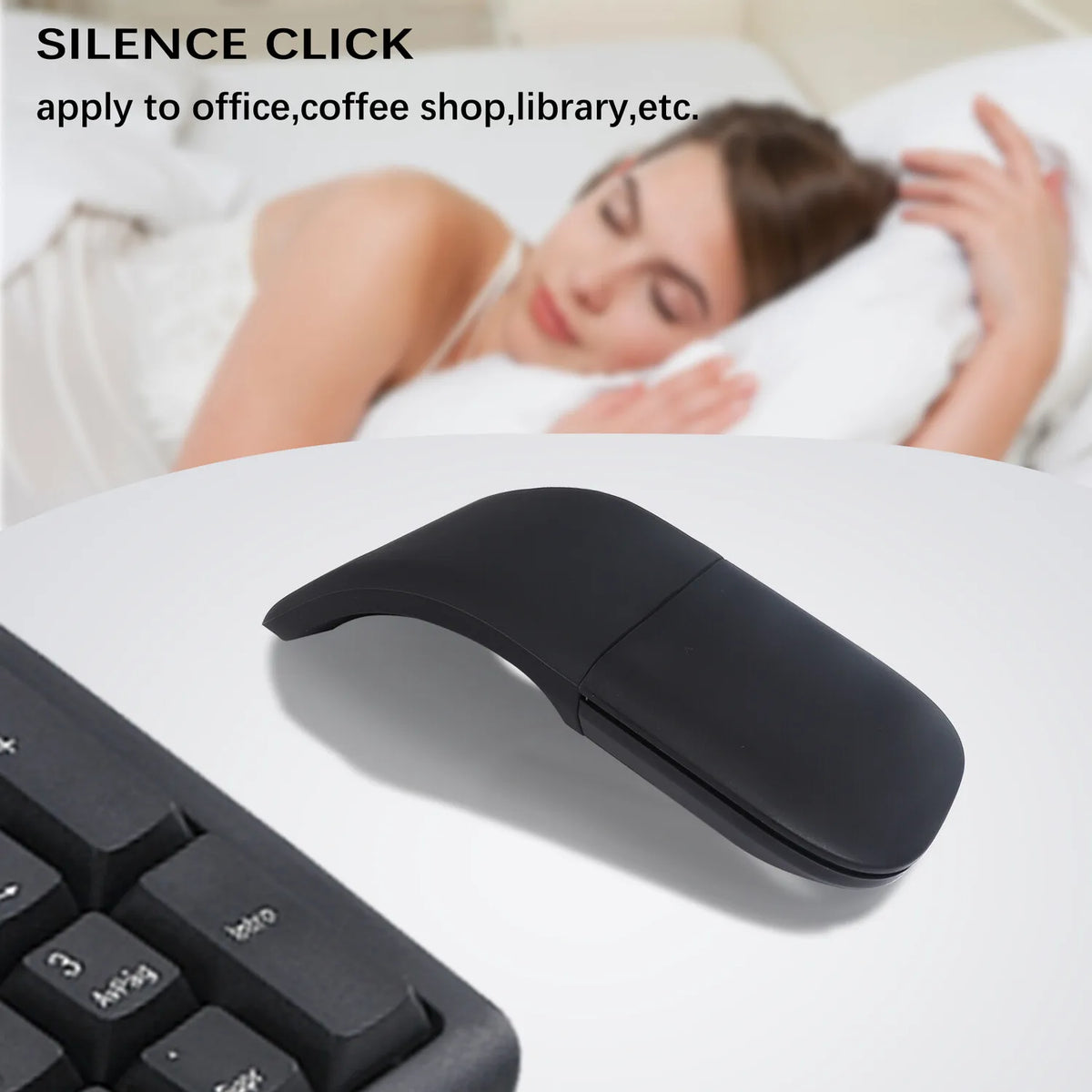 Ratón Inalámbrico Plegable ARC Touch, Bluetooth/2.4G, Silencioso, Ergonómico, Delgado Y Portátil Para Computadora, Ipad, Surface, Mac, Oficina Móvil