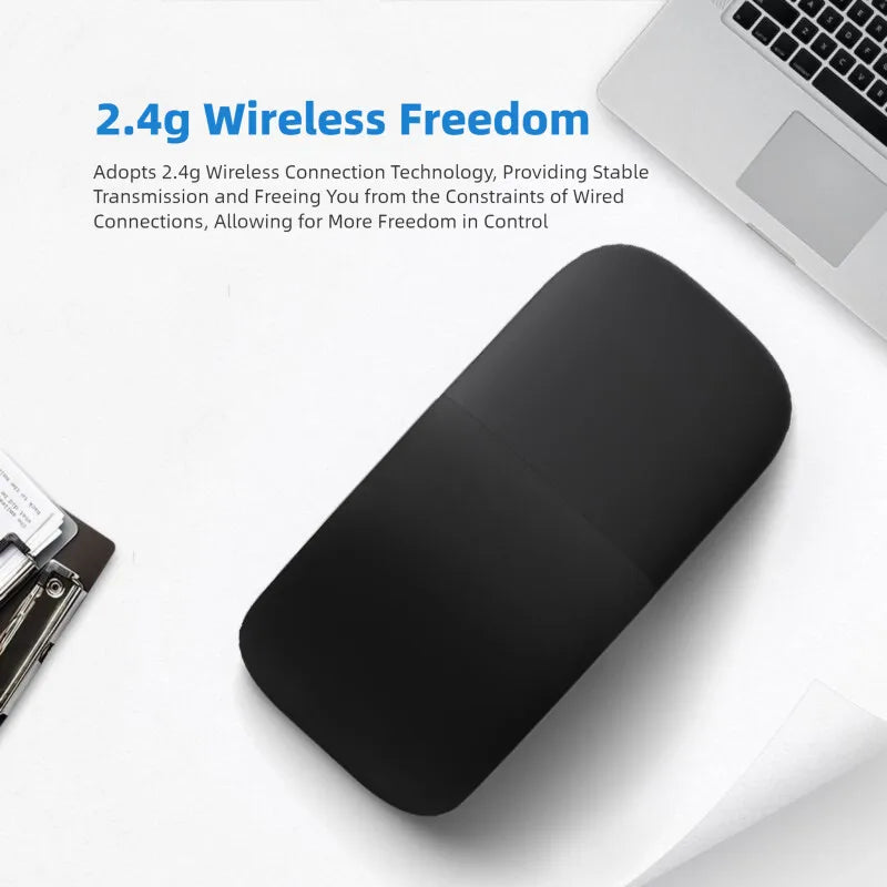 Ratón Inalámbrico Plegable ARC Touch, Bluetooth/2.4G, Silencioso, Ergonómico, Delgado Y Portátil Para Computadora, Ipad, Surface, Mac, Oficina Móvil