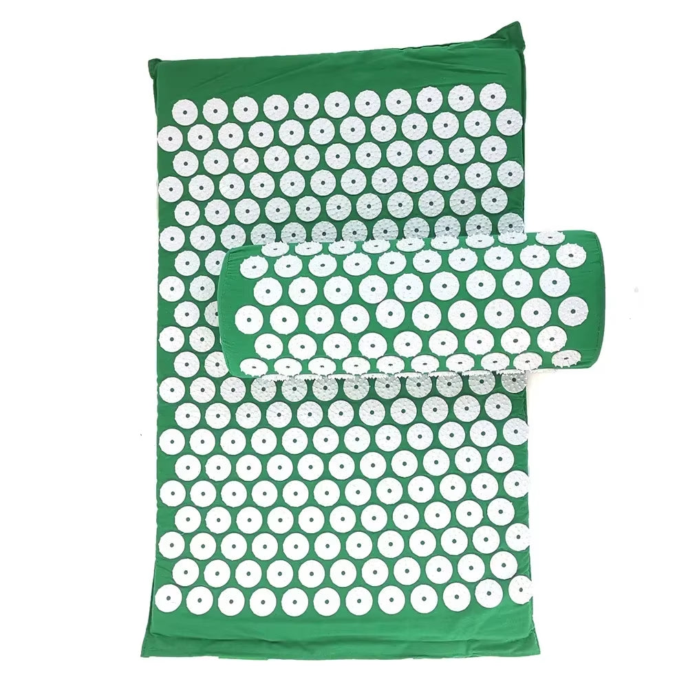 Cojín Masajeador, Estera De Masaje Para Yoga, Acupresión, Alivia El Dolor, Estrés, Espalda, Dolor Corporal, Estera Con Puntas, Estera De Acupuntura Y Juego De Almohadas