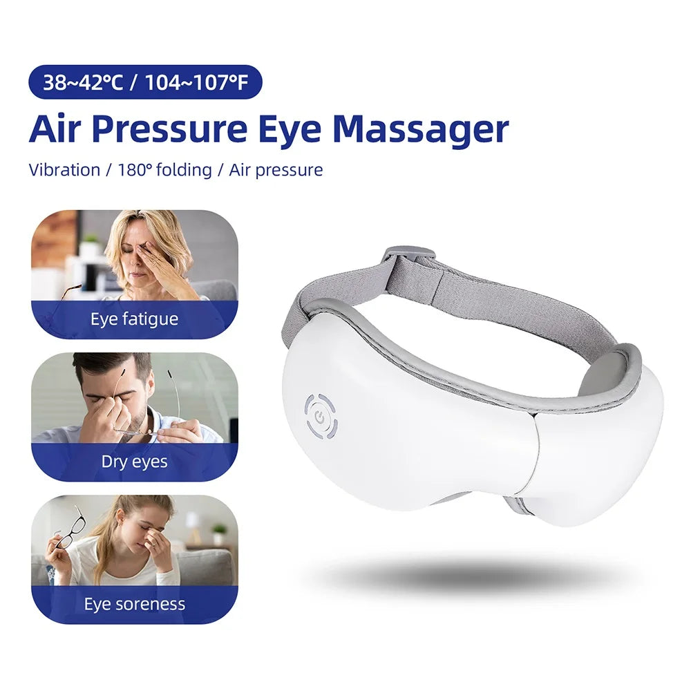 Masajeador De Ojos Con Calor, Amasamiento Y Vibración 3D, Alivia La Fatiga Ocular, Relaja Los Músculos Oculares, Herramientas Para El Cuidado De Los Ojos