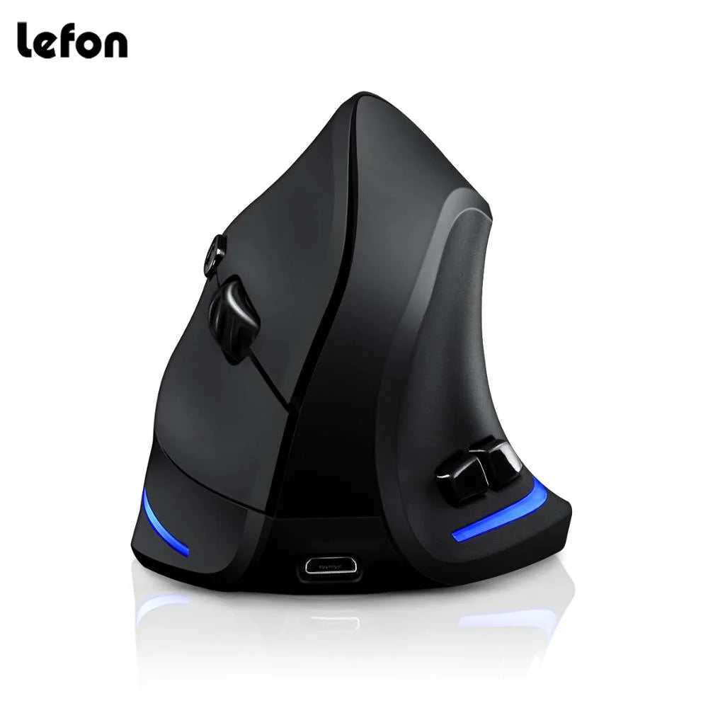 Ratón Inalámbrico Lefon F35, Ratón Ergonómico Vertical Recargable, Ratón Óptico De 2400 DPI Para Juegos, Ordenador Portátil, PC, Mac IOS