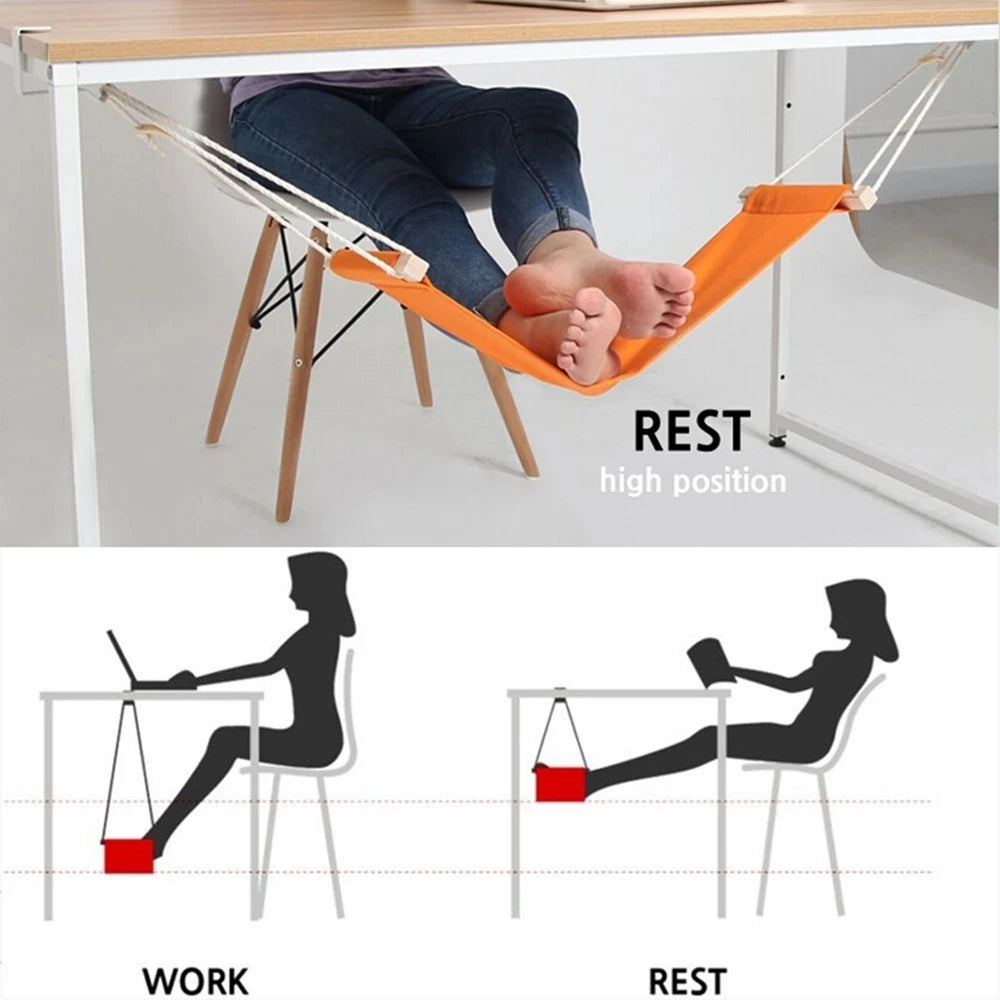 Creative Foot Hammock Comfortable Adjustable Desk Rest Feet Hammock Home Outdoor Portable Put Foot Seat Hanging Pad Accessories