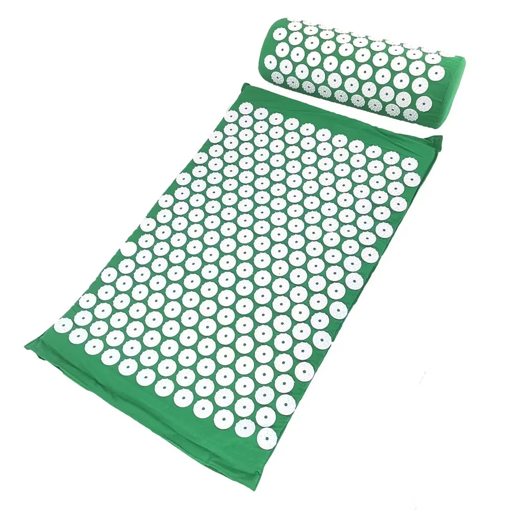 Cojín Masajeador, Estera De Masaje Para Yoga, Acupresión, Alivia El Dolor, Estrés, Espalda, Dolor Corporal, Estera Con Puntas, Estera De Acupuntura Y Juego De Almohadas