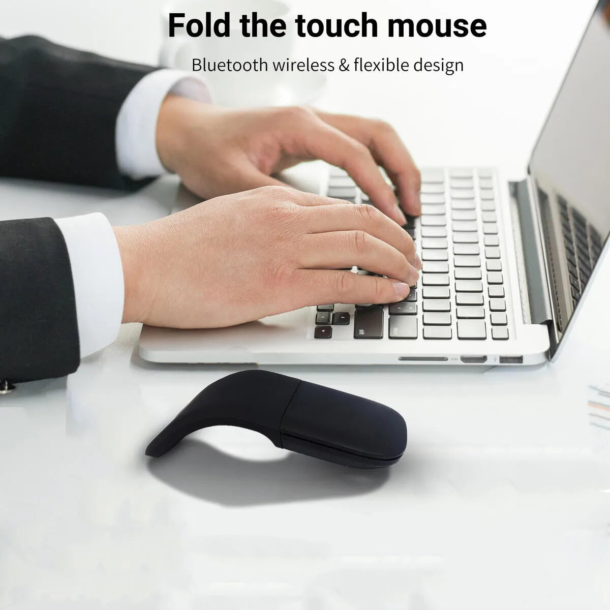 Ratón Inalámbrico Plegable ARC Touch, Bluetooth/2.4G, Silencioso, Ergonómico, Delgado Y Portátil Para Computadora, Ipad, Surface, Mac, Oficina Móvil