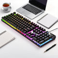 YINDIAO K500 Teclado Con Cable Para Juegos, Portátiles, Escritorios, PC, Accesorios De Oficina, Teclados De Jugador De Perfil Bajo Con Teclado Numérico