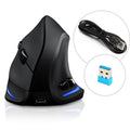 Ratón Inalámbrico Lefon F35, Ratón Ergonómico Vertical Recargable, Ratón Óptico De 2400 DPI Para Juegos, Ordenador Portátil, PC, Mac IOS