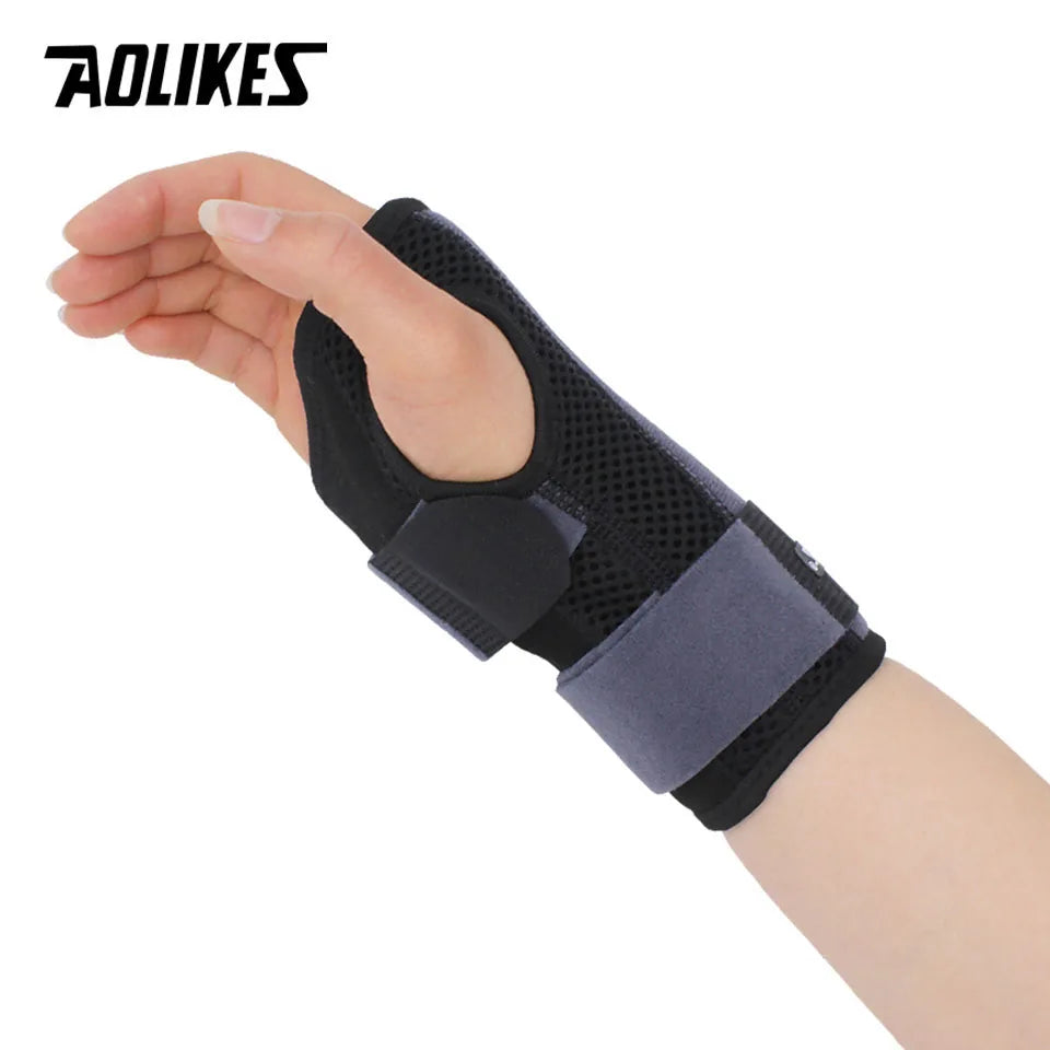 AOLIKES, Férula Estabilizadora Ajustable Para Muñeca, Túnel Carpiano, Envoltura De Soporte De Compresión De Mano Para Lesiones De Muñeca, Alivio Del Dolor