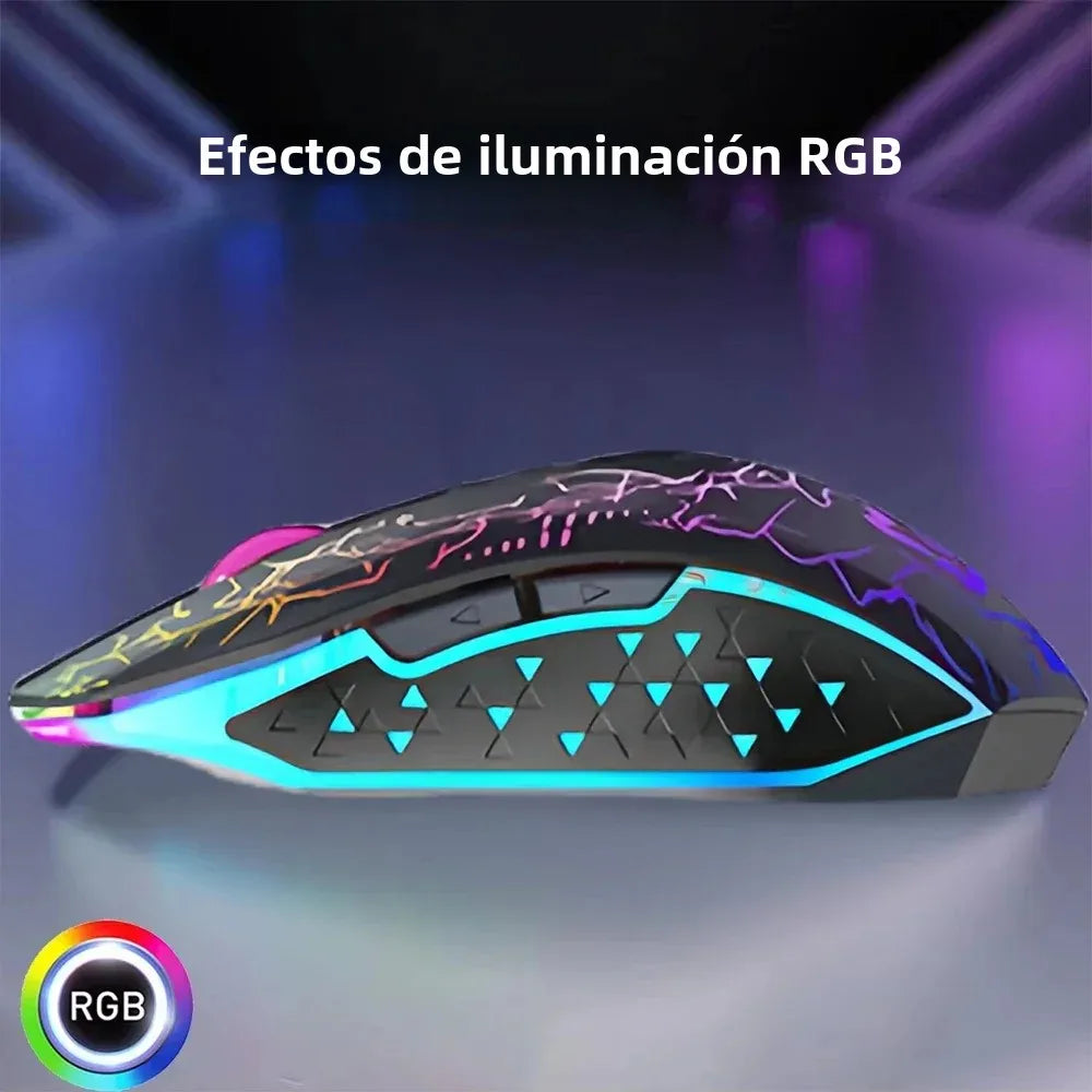 Ratón silencioso de 6 botones, Bluetooth y 2,4 GHz