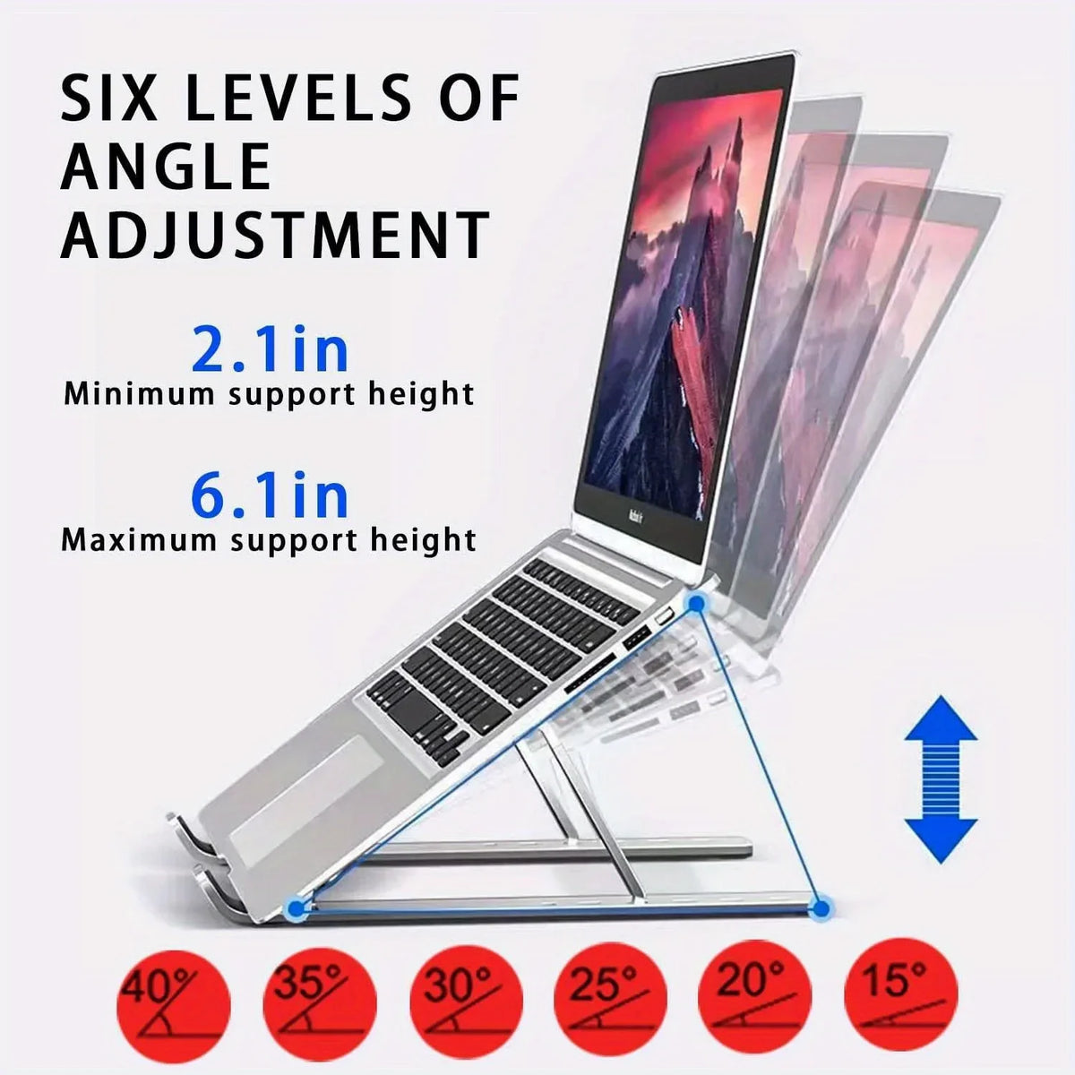 Soporte de portátil de aluminio DUTRIEUX, 6 alturas