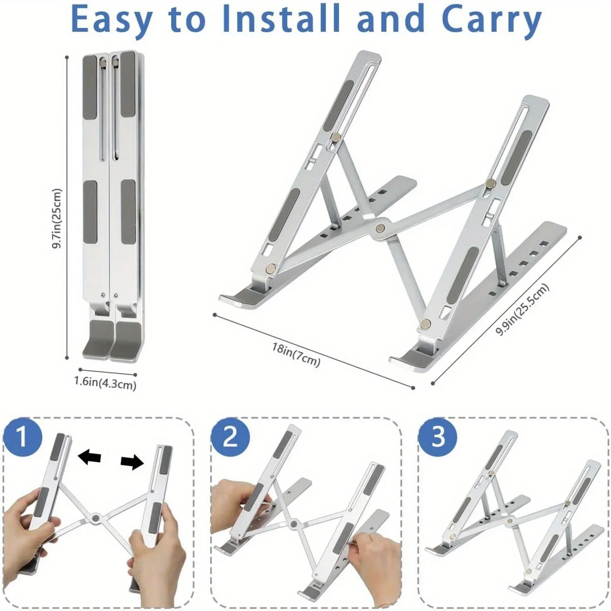 Soporte de portátil de aluminio DUTRIEUX, 6 alturas