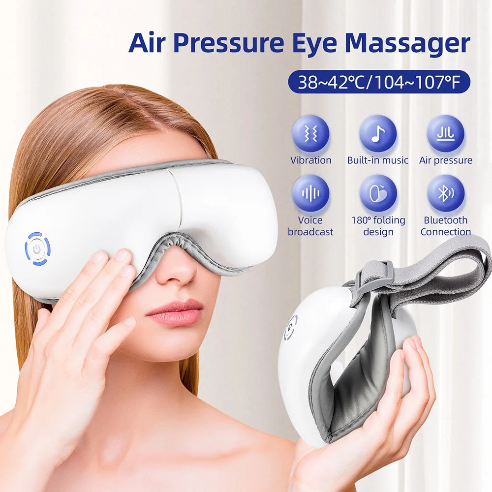 Masajeador De Ojos Con Calor, Amasamiento Y Vibración 3D, Alivia La Fatiga Ocular, Relaja Los Músculos Oculares, Herramientas Para El Cuidado De Los Ojos
