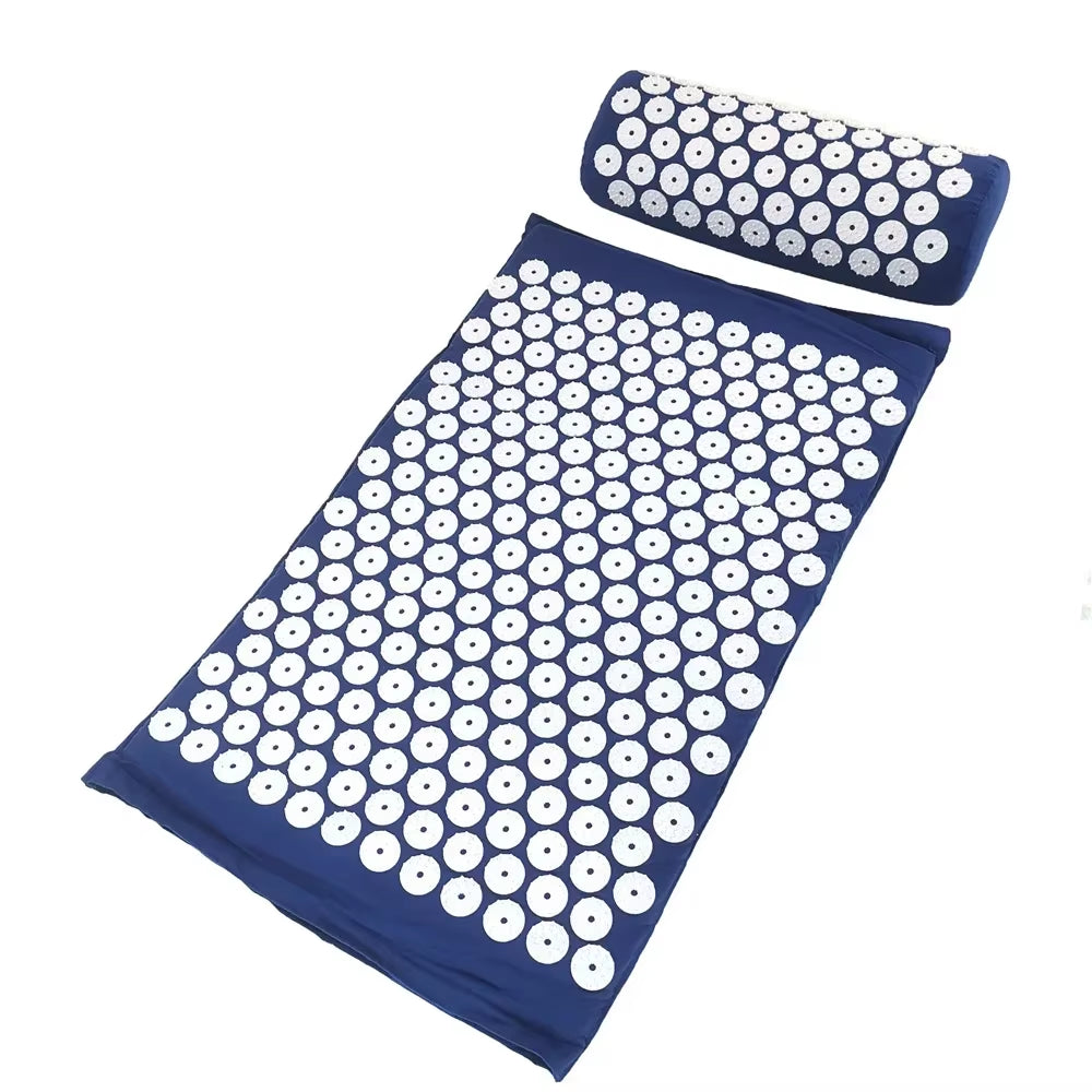 Cojín Masajeador, Estera De Masaje Para Yoga, Acupresión, Alivia El Dolor, Estrés, Espalda, Dolor Corporal, Estera Con Puntas, Estera De Acupuntura Y Juego De Almohadas