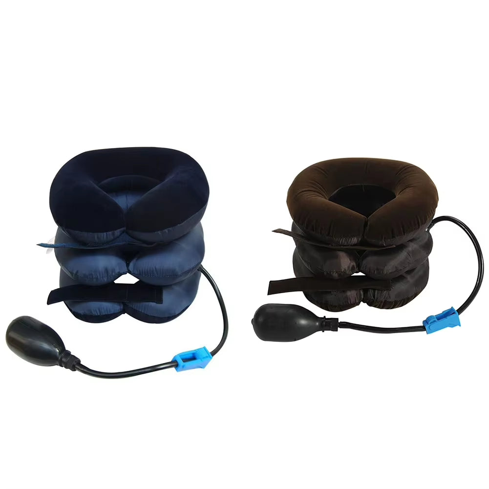 Dispositivo De Tracción Cervical Inflable – Soporte Para El Cuello Para Uso En El Hogar Y La Oficina