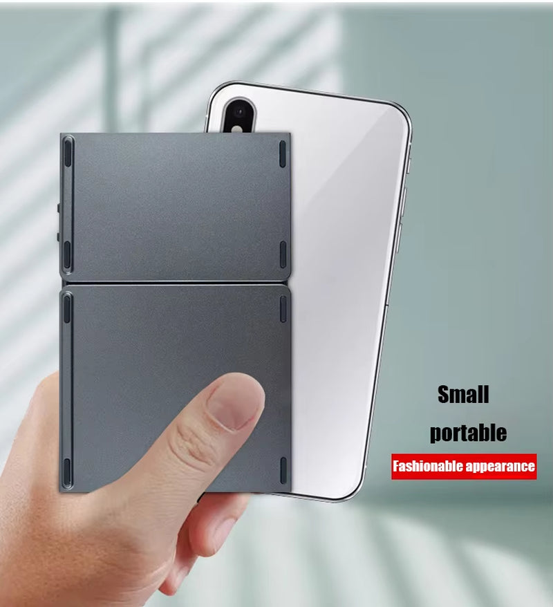 Teclado Bluetooth Plegable Con Panel Táctil Para IOS Android Windows Office Mini Teclado Inalámbrico Almacenamiento Tres Sistemas Universal
