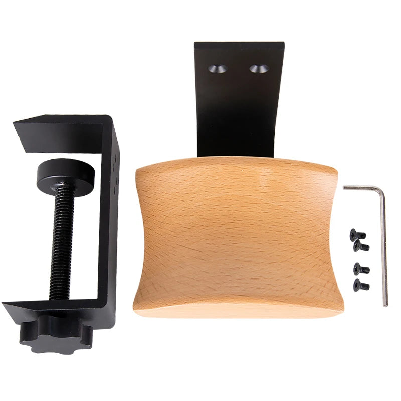 Jinserta-Soporte De Madera Para Auriculares, Clip De Bloqueo De Escritorio De Aleación De Aluminio, Soporte Para Auriculares, Colgador De Exhibición De Auriculares De Fácil Instalación