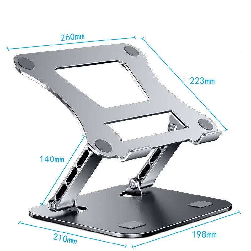 Soporte Ajustable Para Teléfono Y Tableta, De Aleación De Aluminio, Para Laptop Y Tableta De Hasta 17", Soporte Plegable Portátil Con Refrigeración