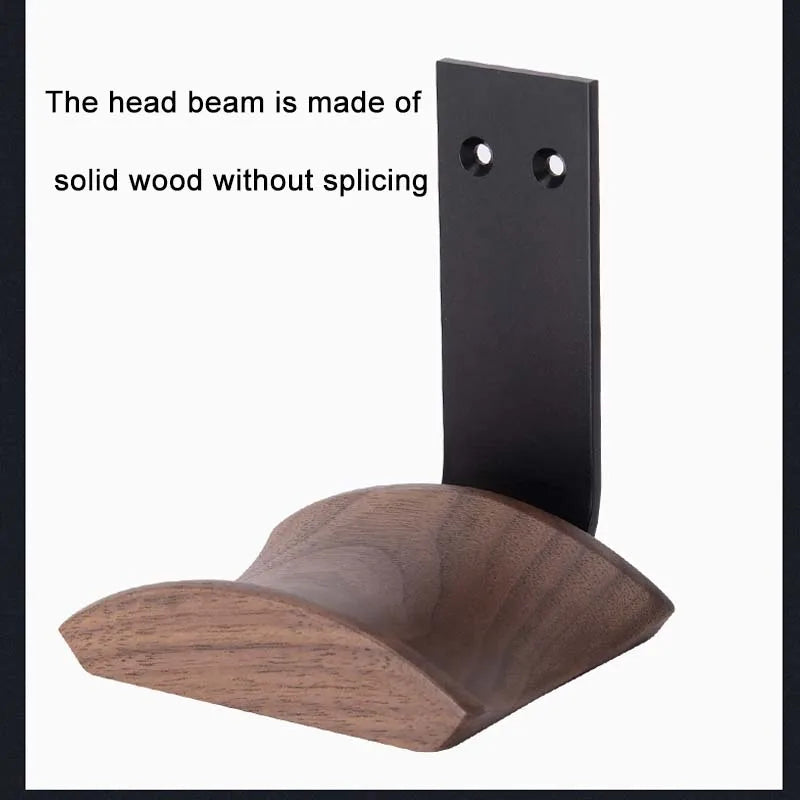 Jinserta-Soporte De Madera Para Auriculares, Clip De Bloqueo De Escritorio De Aleación De Aluminio, Soporte Para Auriculares, Colgador De Exhibición De Auriculares De Fácil Instalación