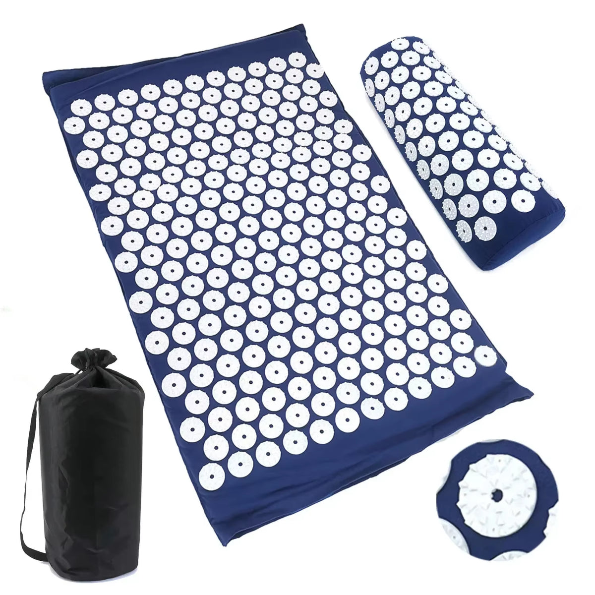 Cojín Masajeador, Estera De Masaje Para Yoga, Acupresión, Alivia El Dolor, Estrés, Espalda, Dolor Corporal, Estera Con Puntas, Estera De Acupuntura Y Juego De Almohadas