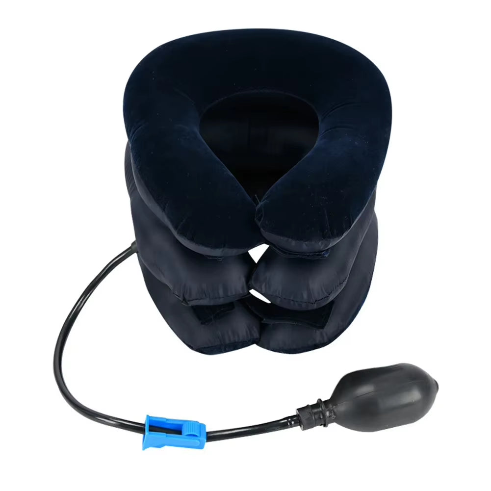 Dispositivo De Tracción Cervical Inflable – Soporte Para El Cuello Para Uso En El Hogar Y La Oficina