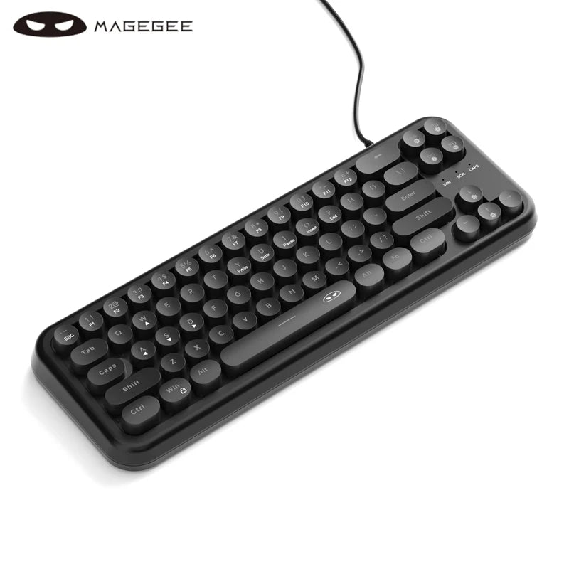 Magegee Mini Teclado Para Juegos 60%, Teclado Ultracompacto Retroiluminado RGB De 61 Teclas, Oficina De Sensación Mecánica Impermeable Ergonómica TS91