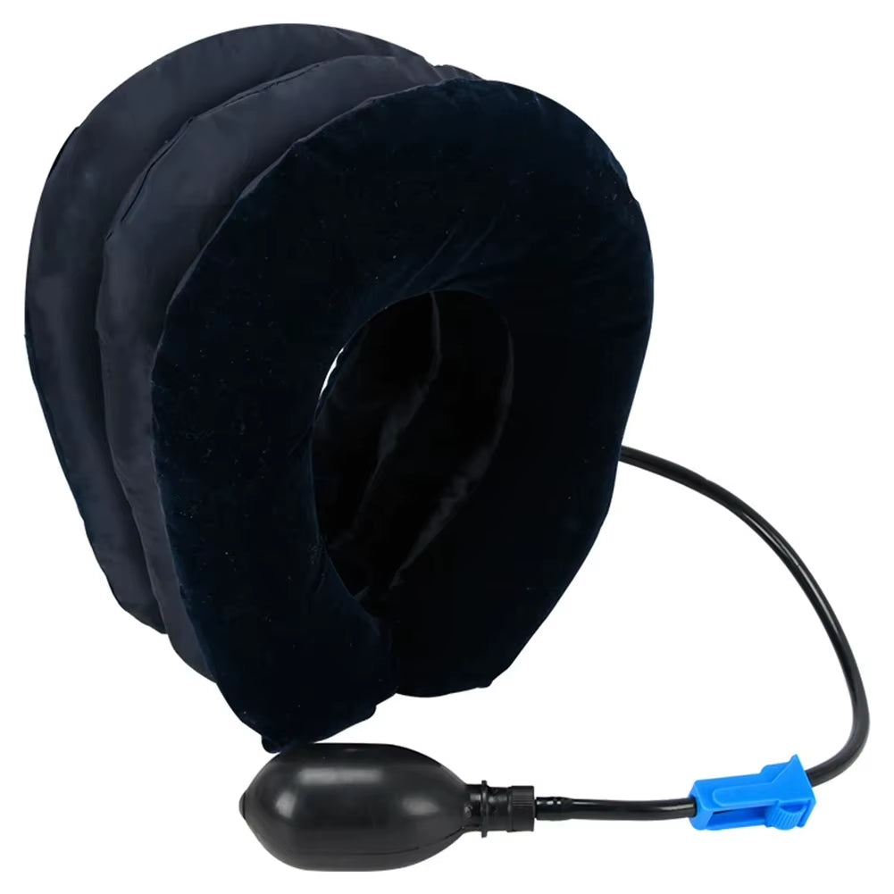 Dispositivo De Tracción Cervical Inflable – Soporte Para El Cuello Para Uso En El Hogar Y La Oficina