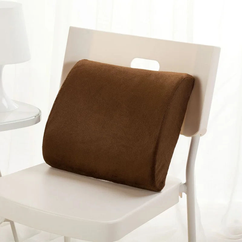 Cojín De Asiento De Espuma Viscoelástica De Fibra De Bambú 2 En 1, Cojín Trasero, Juego De Soporte De Cintura De Rebote Lento Para El Hogar, Oficina, Almohadilla Para Silla De Cuidado De La Salud
